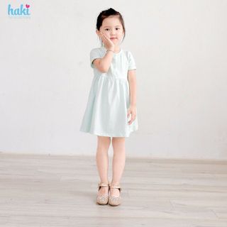 Váy bé gái cotton cộc tay Haki HK187 (xanh mint) giá sỉ