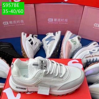 Giày thể thao nữ chất da phối vải thoáng khí sỉ giá rẻ