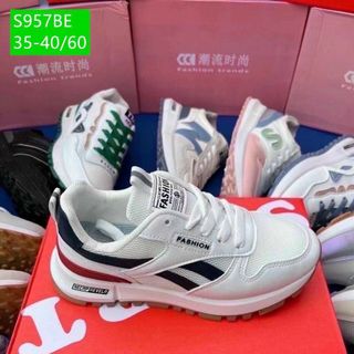 Giày thể thao nữ chất da phối vải thoáng khí sỉ giá rẻ