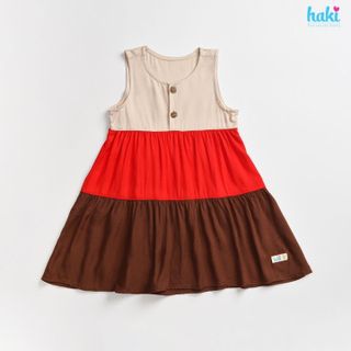 Váy bé gái 3 tầng color block HK518 (đủ size từ 10-27kg) giá sỉ