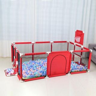 Quây bóng hình chữ nhật cho bé khung gỗ cao cấp chắc chắn