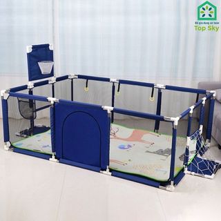 Quây bóng hình chữ nhật cho bé khung gỗ cao cấp chắc chắn