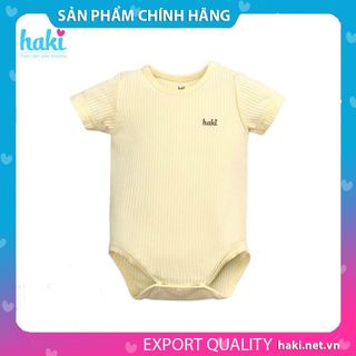 Set bodychip cộc tay vải Modal cho bé sơ sinh (4-12kg), bodysuits cho bé, bộ body chính hãng HAKI BM008