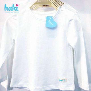 Áo cài cúc vai vải cotton cao cấp siêu mềm mịn- trắng HAKI