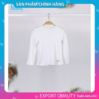 Áo cài cúc vai vải cotton cao cấp siêu mềm mịn- trắng HAKI