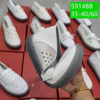 Giày lười nữ da mềm đục lỗ thoáng mát sỉ giá rẻ