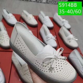 Giày lười nữ da mềm đục lỗ thoáng mát sỉ giá rẻ