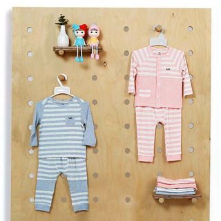 Bộ quần áo dài tay cài giữa, túi tròn cho bé vải sợi tre cao cấp Haki BB024