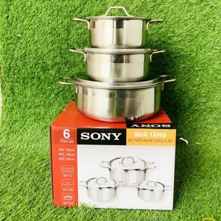 BỘ 3 NỒI INOX SONY
