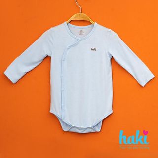 Bodysuits (chip) dài tay cài lệch vải sợi tre cao cấp siêu mềm mịn HAKI cho bé trai bé gái - BB021