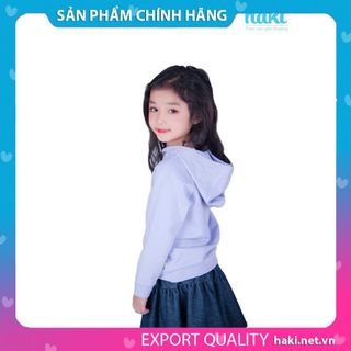 Áo hoodie bé gái có mũ HAKI (Tím)
