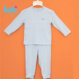 Bộ quần áo dài tay cài vai vải tre cao cấp siêu mềm mịn HAKI BB004