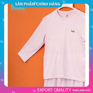 Bộ quần áo dài tay cài vai vải tre cao cấp siêu mềm mịn HAKI BB004