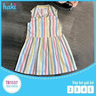 Đầm bé gái sát nách thô kẻ TB1537