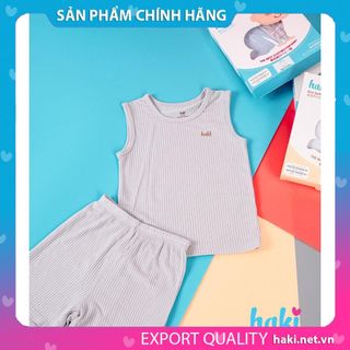 [Mã BMBAULT30 giảm đến 30K đơn 99K] Bộ quần áo sát nách vải gỗ sồi (Modal) cao cấp cho bé HAKI BM005