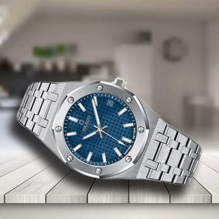 Đồng Hồ Nam - Thương Hiệu DRACO D22-DR04 “Revolution Watch” xanh kim loại bạc