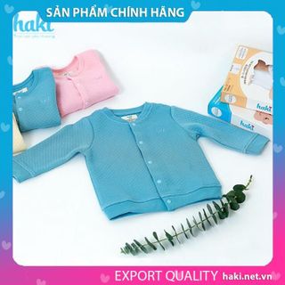Áo khoác sợi tre chần bông bo cổ cho bé trai và bé gái HAKI - Bamboo-BB016