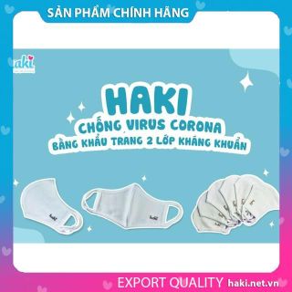 Khẩu trang vải kháng khuẩn Haki (người lớn hoặc trẻ em)