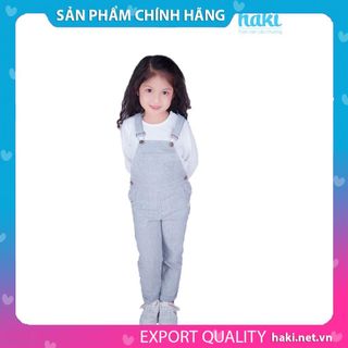 Quần yếm cho bé trai bé gái linen kẻ sọc HAKI-HK040