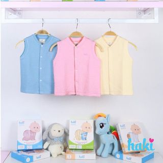 Áo gile cho bé vải sợi tre chần bông cao cấp Haki - Bamboo BB018