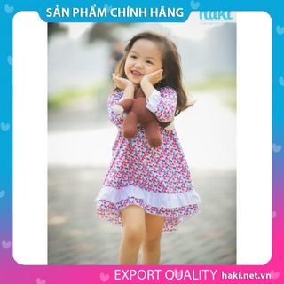 Đầm bé gái_Váy Cinderella HAKI - Hồng gấu- HK485