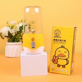 Máy xay sinh tố mini cầm tay hình vịt vàng sạc điện dung tích 400ml tiện lợi giá sỉ