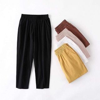 (2 SIZE 40-68KG) Quần Baggy Đũi Xước Mát Mịn Hàn Quốc Lưng Thun tùy chiều cao giá sỉ