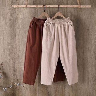 (2 SIZE 40-68KG) Quần Baggy Đũi Xước Mát Mịn Hàn Quốc Lưng Thun tùy chiều cao