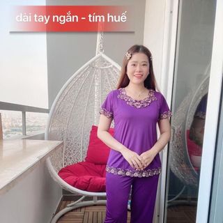 [4 Size 50-82kg] Đồ Bộ Thun Lạnh Quần Dài Tay Ngắn Chất Liệu Thun Lạnh Co Giãn 4 Chiều, Nhẹ Nhạng, Thấm Mồ Hôi Tốt