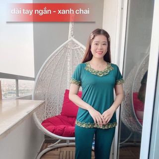 [4 Size 50-82kg] Đồ Bộ Thun Lạnh Quần Dài Tay Ngắn Chất Liệu Thun Lạnh Co Giãn 4 Chiều, Nhẹ Nhạng, Thấm Mồ Hôi Tốt