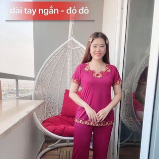 [4 Size 50-82kg] Đồ Bộ Thun Lạnh Quần Dài Tay Ngắn Chất Liệu Thun Lạnh Co Giãn 4 Chiều, Nhẹ Nhạng, Thấm Mồ Hôi Tốt