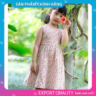Váy hè cho bé gái khoét lưng, nhún eo Haki HK515