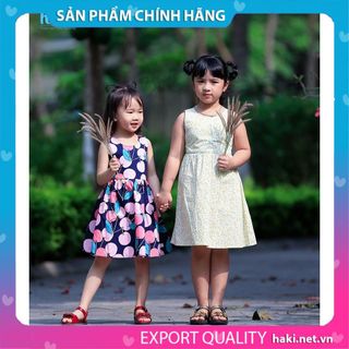 Váy hè cho bé gái khoét lưng, nhún eo Haki HK515