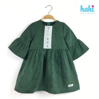 Váy da lộn phối ren cho bé gái HAKI-HK491 giá sỉ