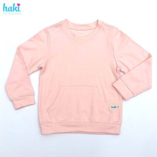 Áo bé gái cotton da cá bé gái - hồng-Haki