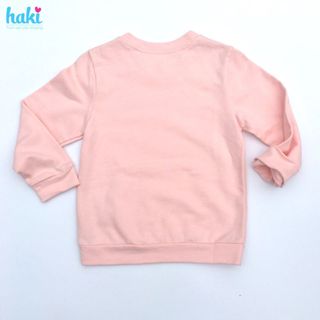Áo bé gái cotton da cá bé gái - hồng-Haki