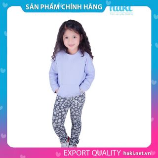 Quần legging bé gái - Bông tuyết-Haki