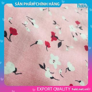 Váy bé gái thiết kế cộc tay vải thô cổ sen hai lớp - HAKI HK479