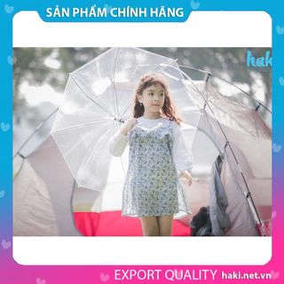 Váy bé gái hoa nhí phối tay trắng hai dây - Haki HK488