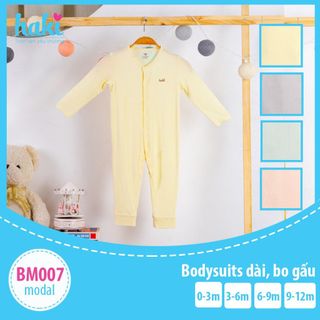 Body dài tay cho bé vải gỗ sồi cao cấp (Modal) HAKI- bodysuit cho bé sơ sinh BM007
