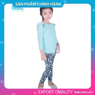Áo bé gái cotton Haki siêu mềm mịn