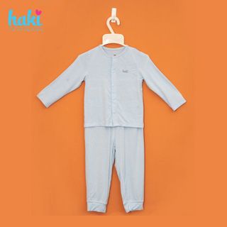 Bộ quần áo dài tay cho bé vải tre cao cấp siêu mềm mịn, set mặc nhà Bamboo bé trai bé gái HAKI - BB003