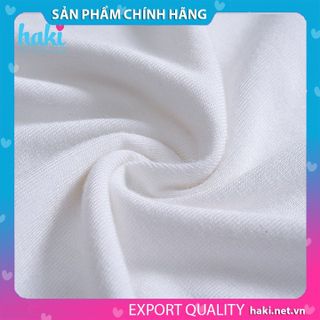 Bộ quần áo cộc tay raglan, phối màu vải sợi tre cao cấp siêu mềm mịn cho bé HAKI BB022