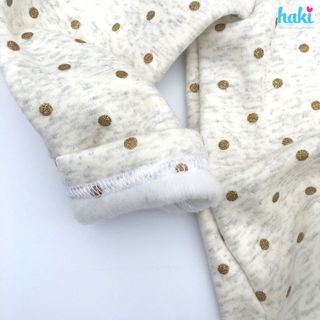 Áo chấm bi cào bông - ghi HK022