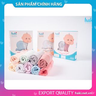 Bộ Body liền cộc tay vải gỗ sồi siêu mềm mịn cho bé trai bé gái HAKI-BM006