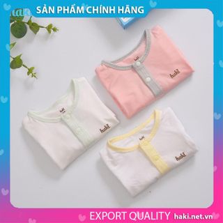 Bộ quần áo cộc tay cho bé Haki vải sợi tre cao cấp BB023