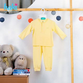 Bộ quần áo dài tay cổ trụ HAKI - Bamboo+Cotton BB011