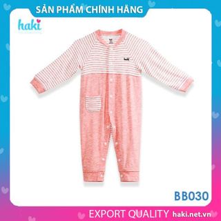 Bộ body liền dài tay cài giữa phối thân trước cho bé HAKI BB030