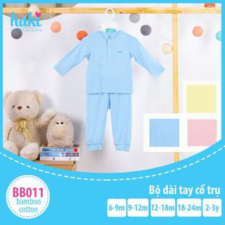 Bộ quần áo dài tay cổ trụ HAKI - Bamboo+Cotton BB011
