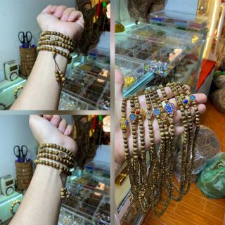 Vòng trầm hương mix chamr sen